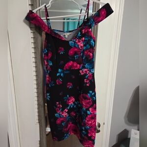 Charlotte Russe Black and Pink Floral Dress